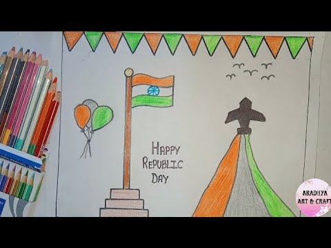 Republic day drawing for kids/easy republic day drawing/26 January ...