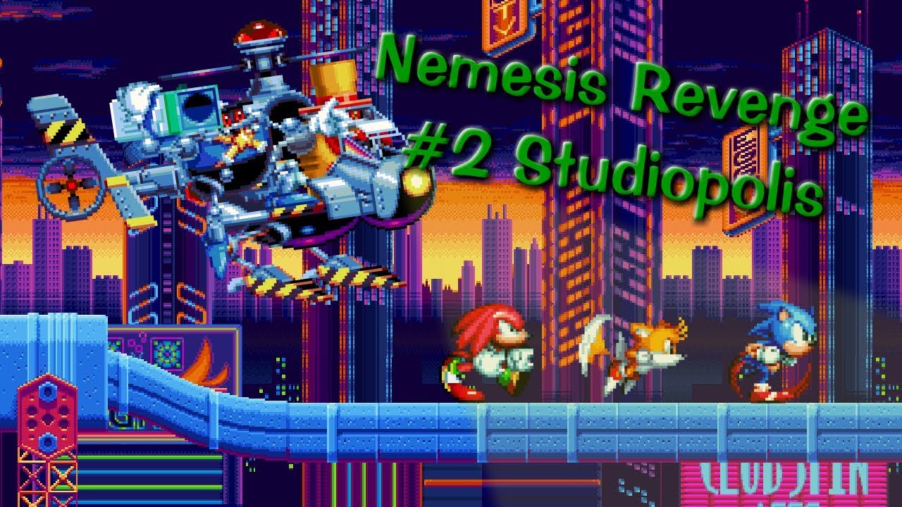 Sonic Mania : Nemesis Revenge ! #2 Studiopolis Zone ( sprite animation ...