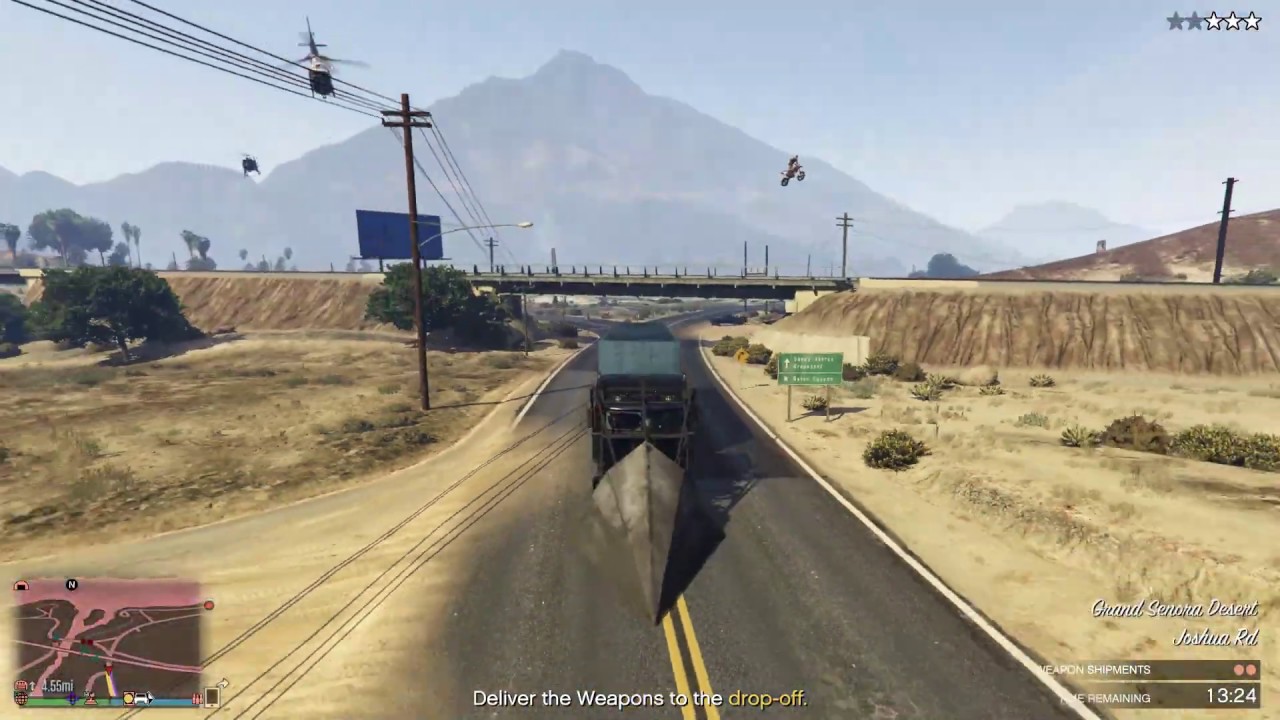 Grand Theft Auto V Biker flying - YouTube