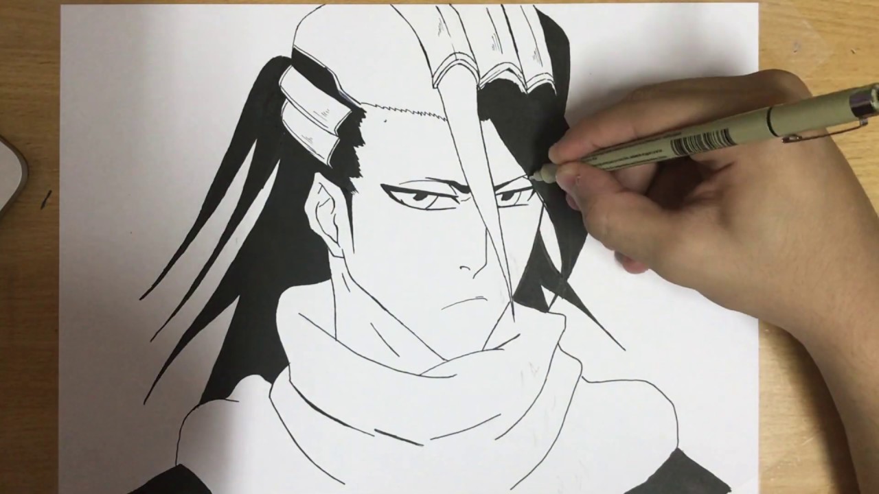 Captaon Byakuya(Bleach) SpeedDrawing - YouTube