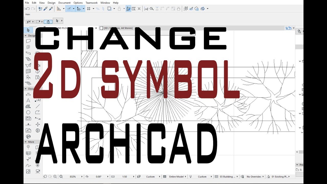 Change 2D symbol for object in ArchiCAD - YouTube