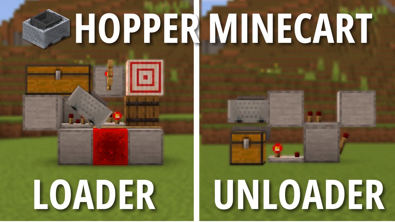 Easy Hopper Minecart Loader & Unloader | Minecraft Tutorial 1.21 - YouTube