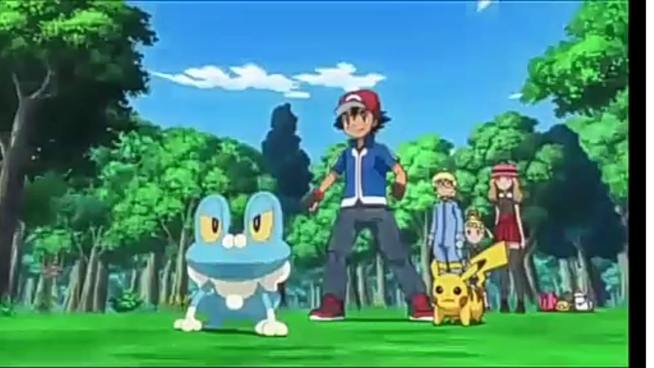 Pokemon Ash's Froakie + Frogadier + Greninja Fight - YouTube