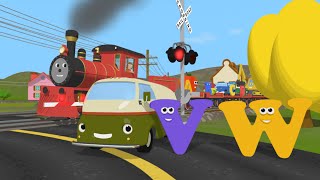 learn about the letters v and w the alphabet adventure with alice and shawn the train