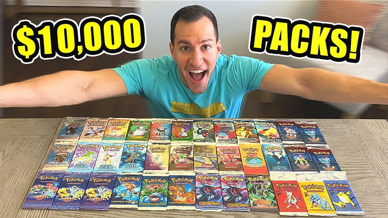 *$10,000 VINTAGE POKEMON CARDS OPENING!* Rarest Booster Packs! - YouTube