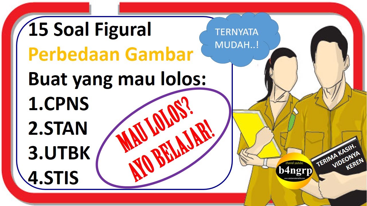 15 Soal Tes Figural Perbedaan Gambar | Soal TIU Seleksi ...