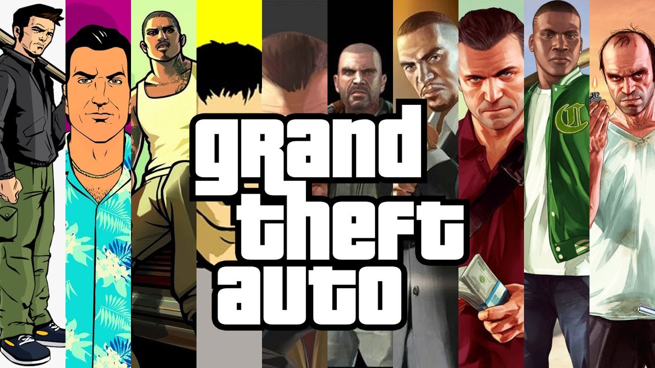 Grand Theft Auto, GTA series - Every Protagonist Trailer - YouTube