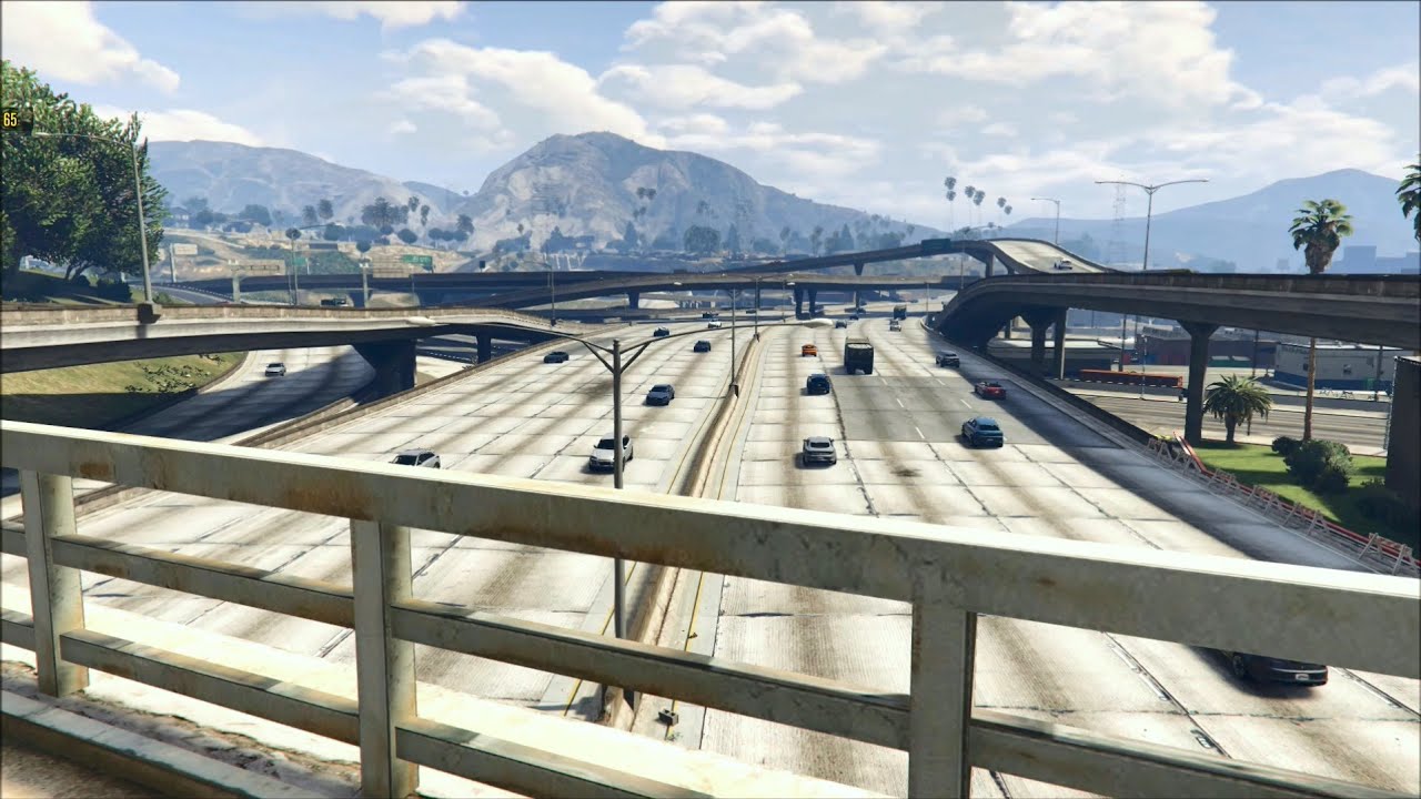 GTA 5 -- Timelapse of highway -- Day to night to Day - YouTube