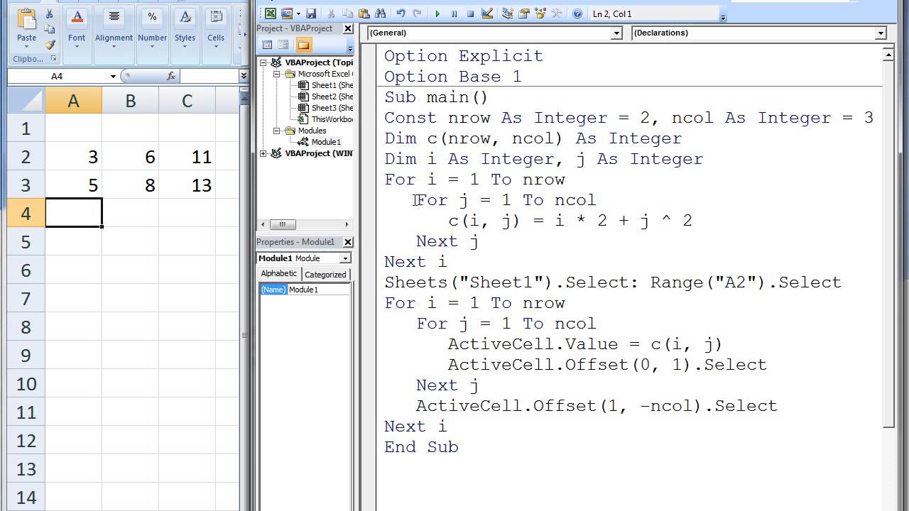 vba 2d array – populate multidimensional array excel vba – Singapp