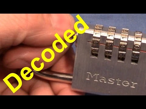 (picking 206) Master 4-wheel combination padlock opened - fuzzy decoding method - thanks to Ulrik