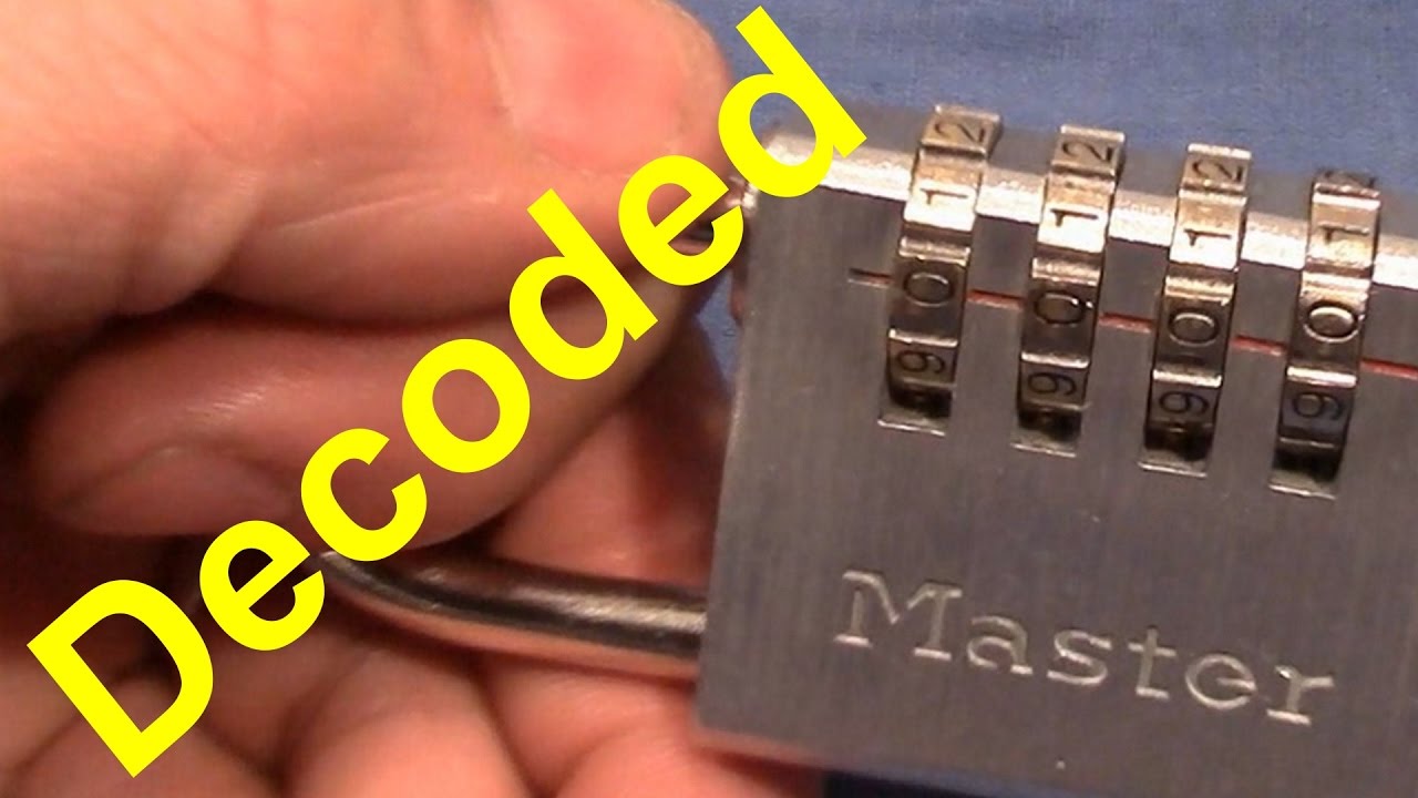 Picking 206) Master 4-Wheel Combination Padlock Opened - Fuzzy Decoding  Method - Thanks To Ulrik - Youtube