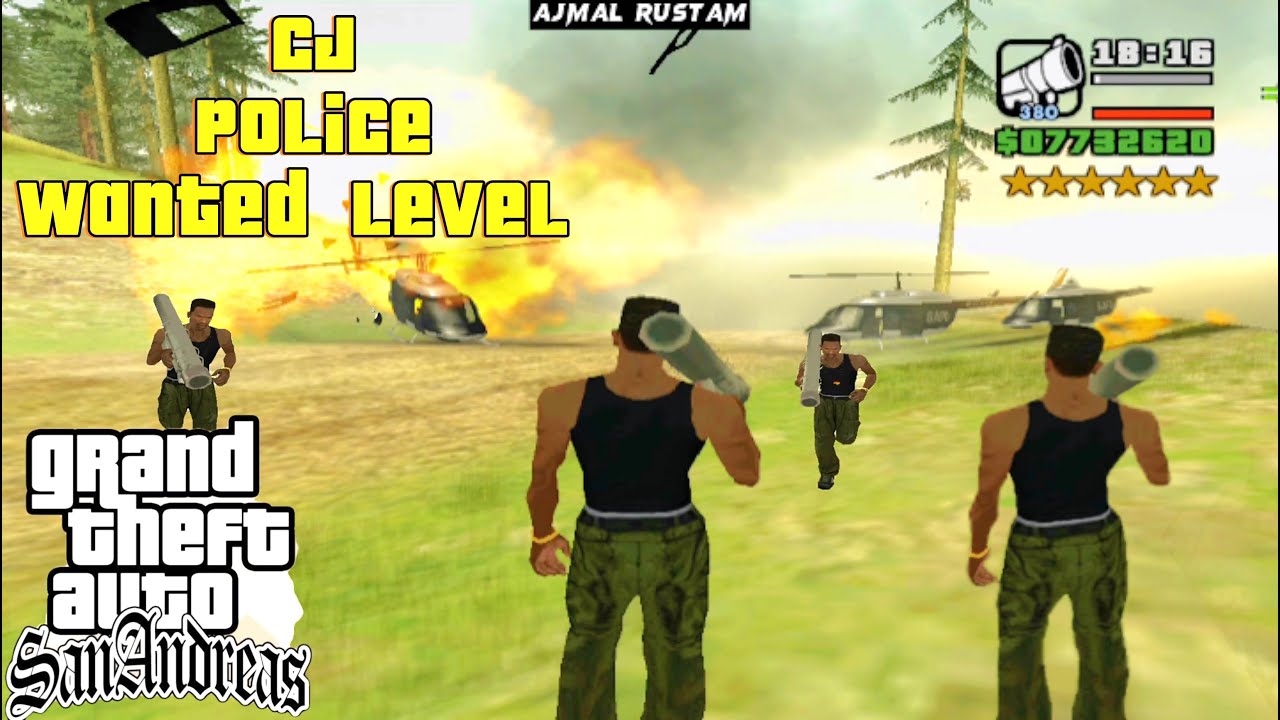 GTA San Andreas. CJ $ Police Wanted Level.Grand Theft Auto San Andreas ...