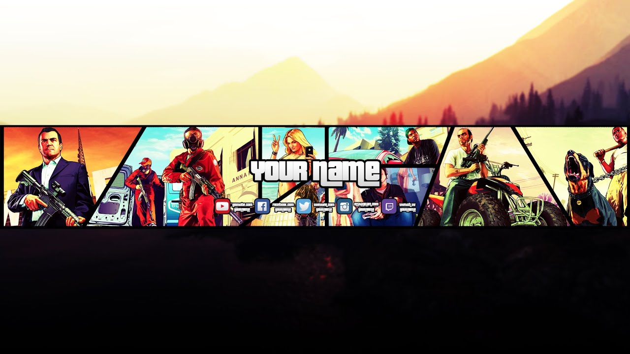 GTA V Channel Art Template [Free] - YouTube