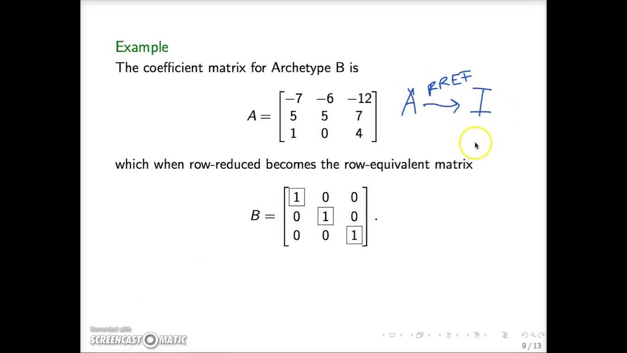 Singular Vs Non Singular Matrix