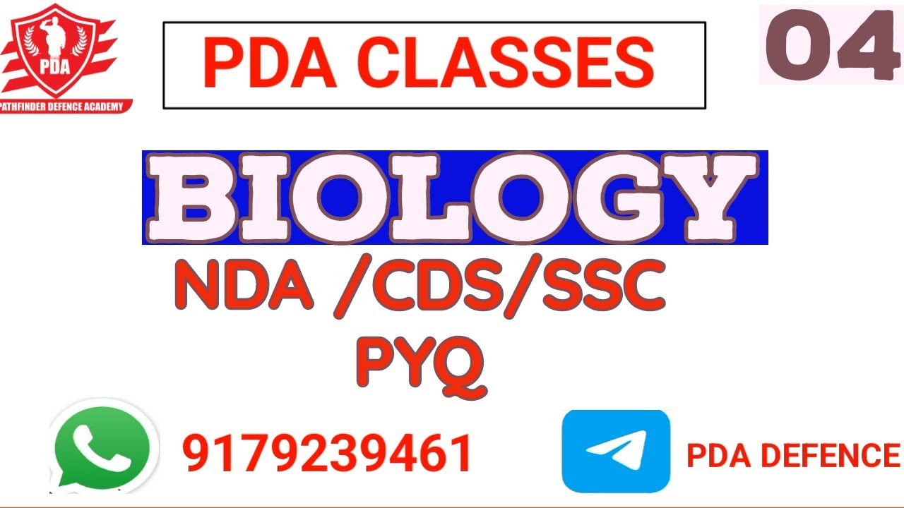 lec-04 ll BIOLOGY practice PYQs//NDA,CDS,SSC for all exams - YouTube