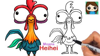 How to Draw Heihei Rooster | Disney Moana 2