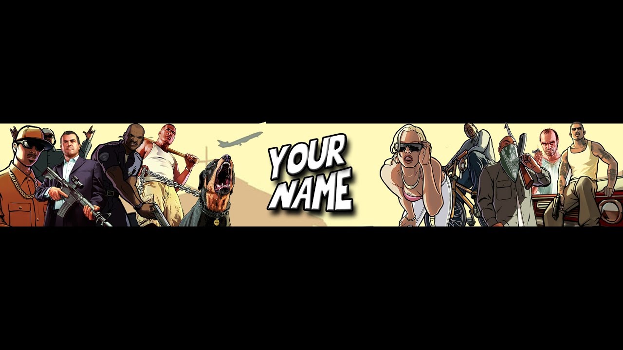 Banner template de GTA para Download #1 - YouTube