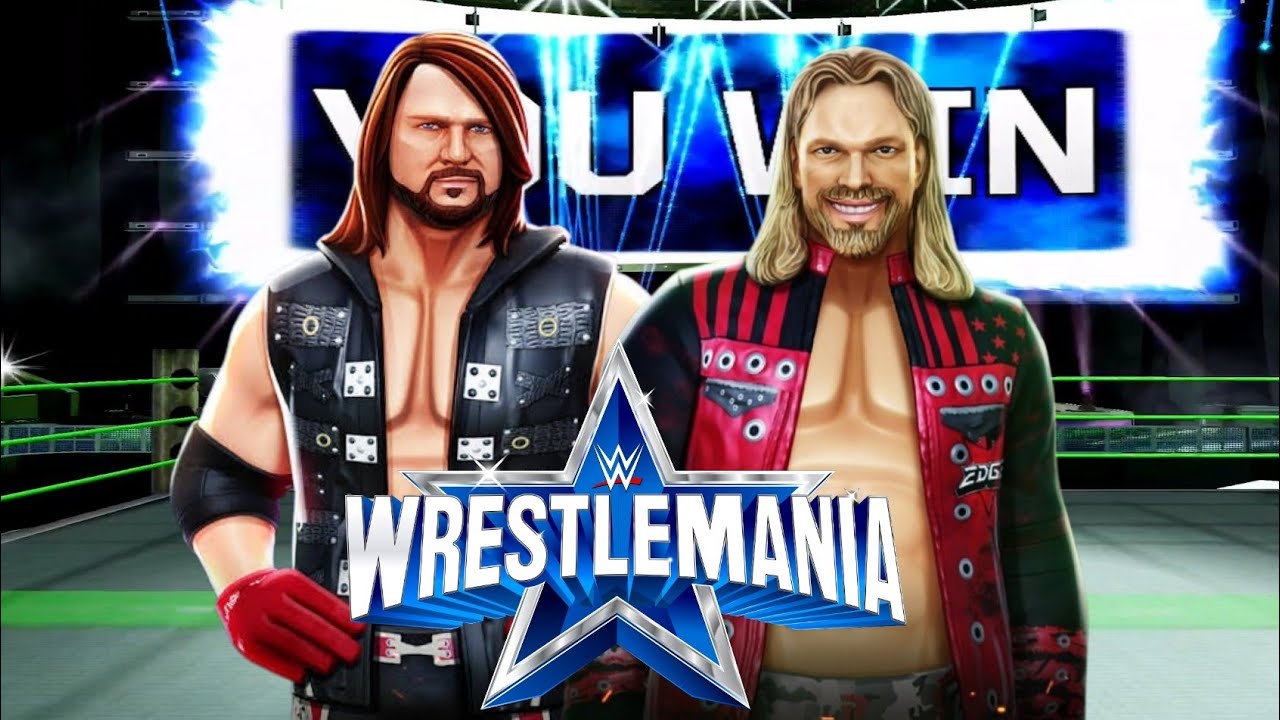 WrestleMania 38 | Aj style vs Edge | WWE Mayhem - YouTube