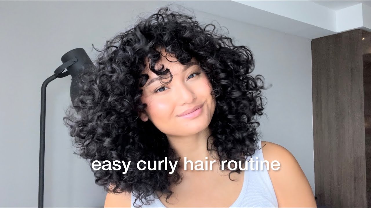 easy curly hair routine (3a fine curls) - YouTube