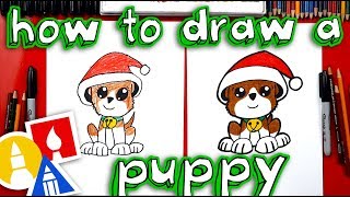 How To Draw A Christmas Puppy