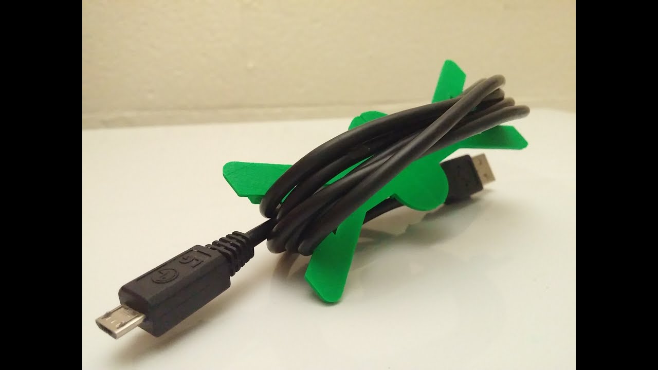 3D Printed Universal Cable Organizer - YouTube