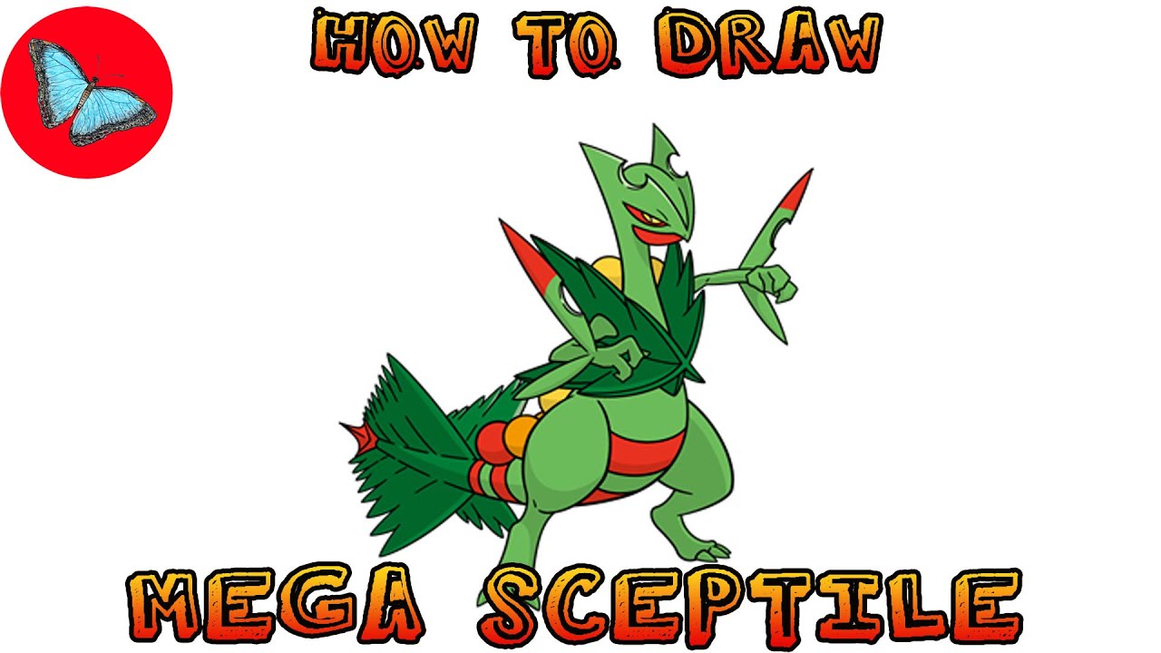 Share 78+ mega sceptile drawing best - xkldase.edu.vn