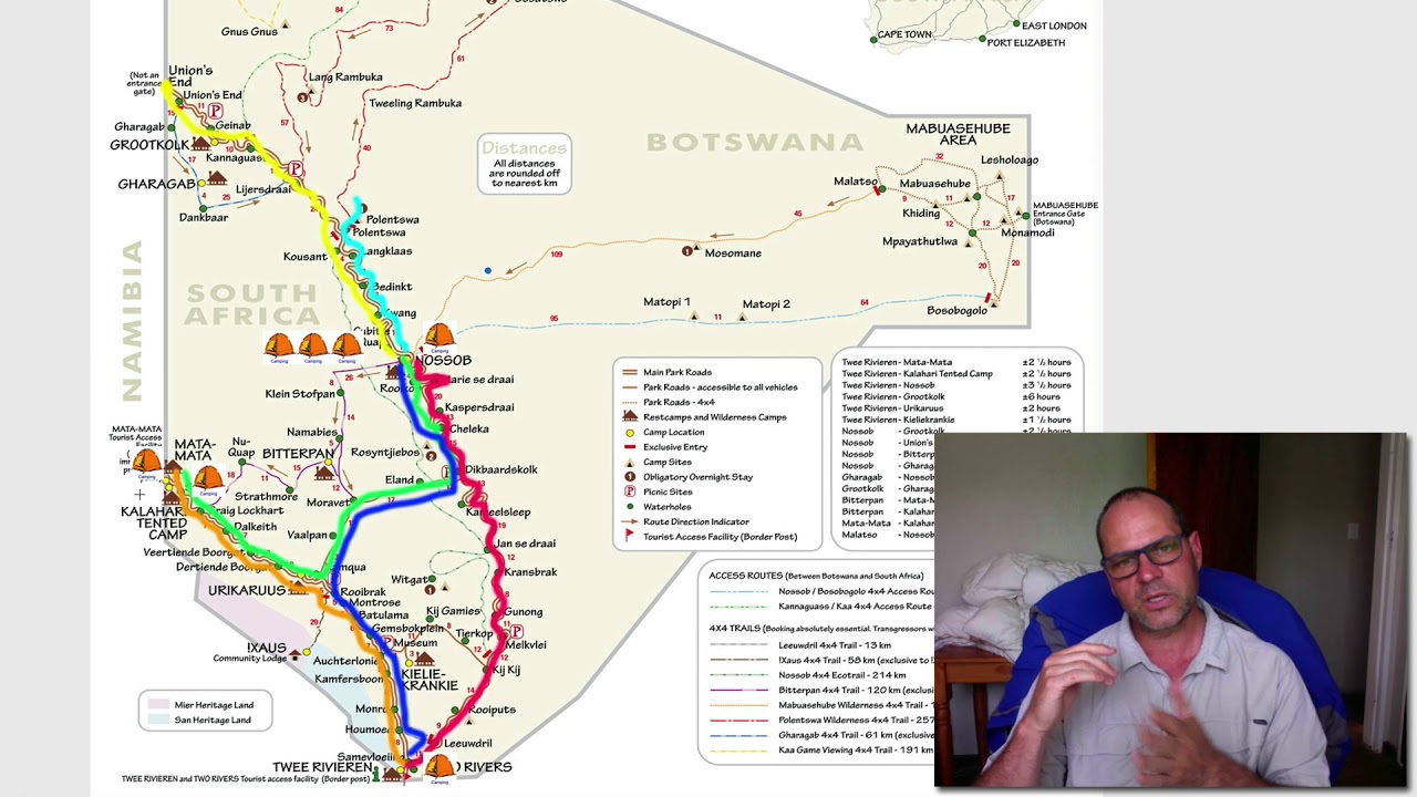 Kgalagadi Transfrontier Park Map