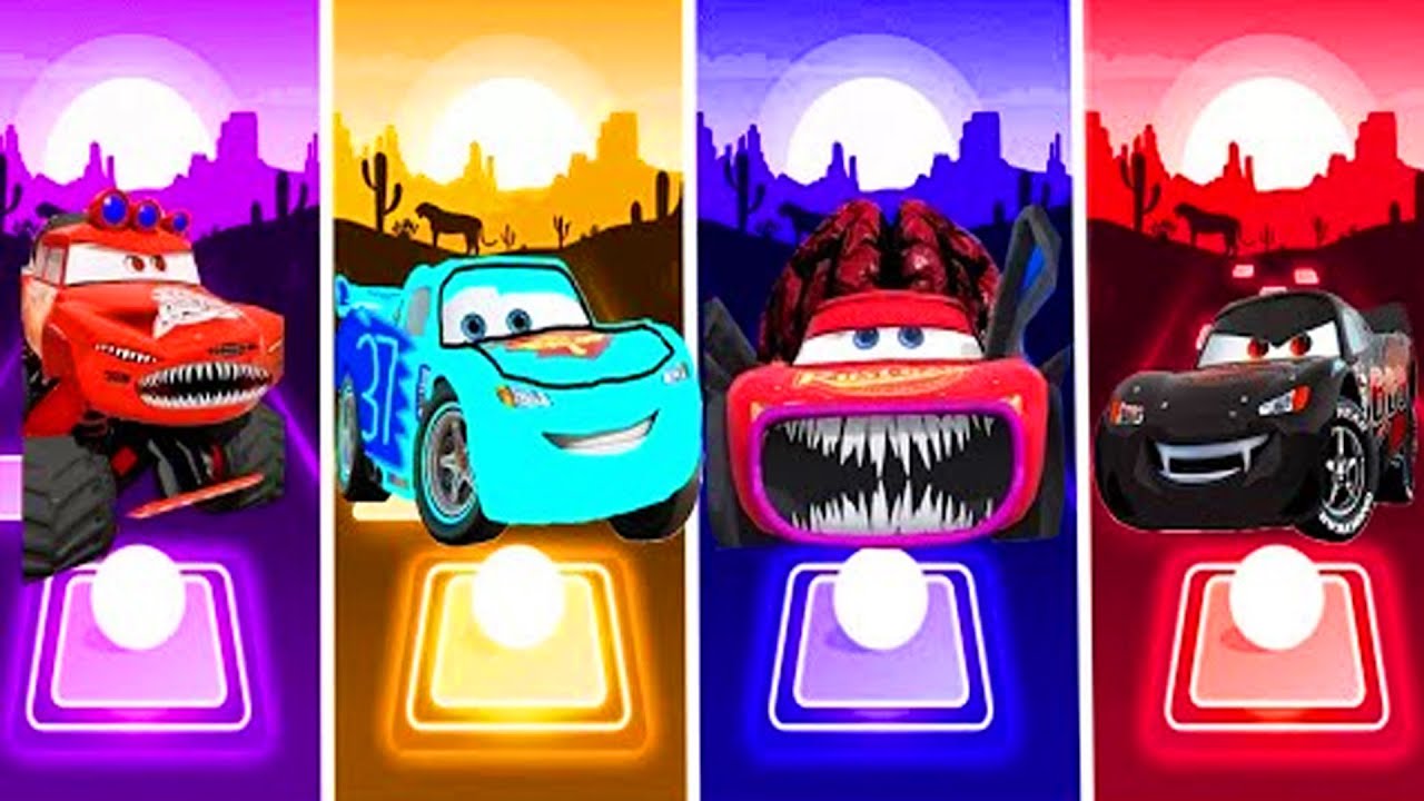 Lightning mcqueen vs Yellow Mcqueen vs Blue Mcqueen vs Vampire - Tiles ...