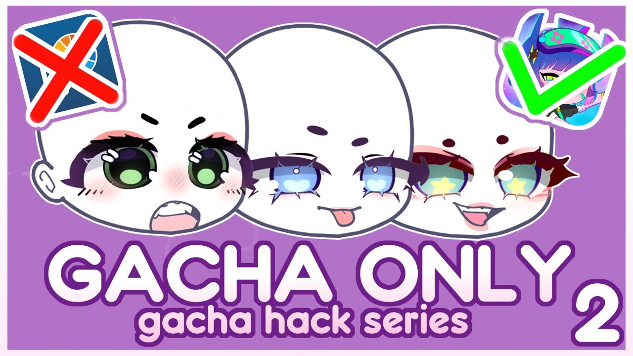 How to make aesthetic custom eyes in Gacha #2 II (NO EDITING PROGRAM ...