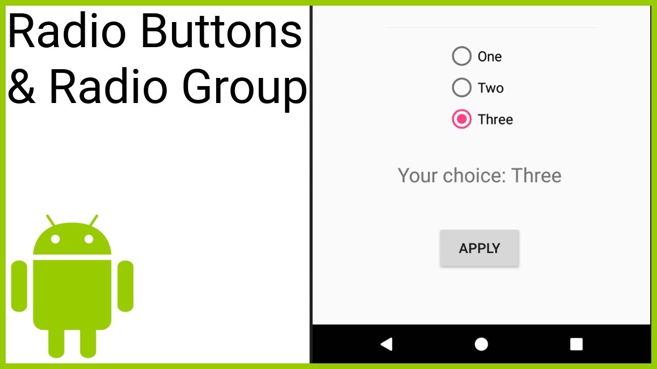 Päivittää 67+ imagen android studio radio button