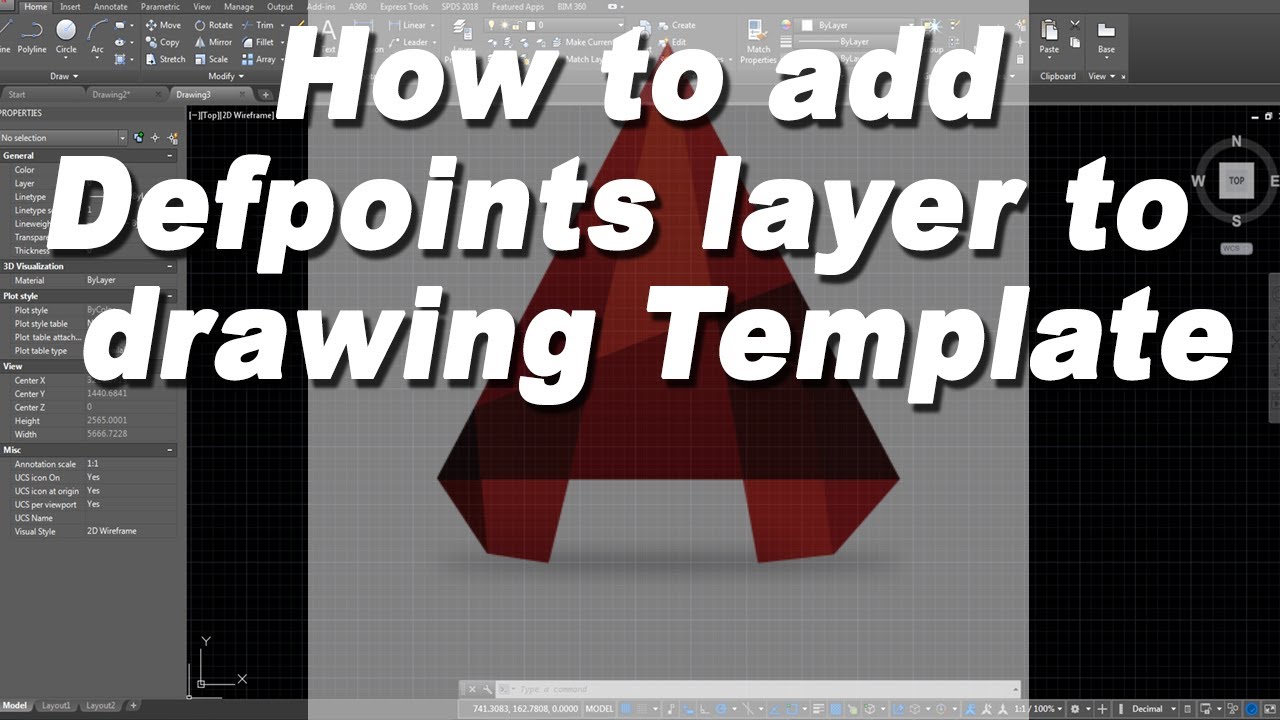 How to add Defpoints layer to your Template in Autodesk Autocad - YouTube