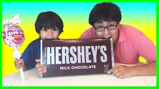 GIANT HERSHEY CHOCOLATE BAR with GIANT LOLLIPOP Eggs Surprise Toys Disney Cars Minions Shopkins