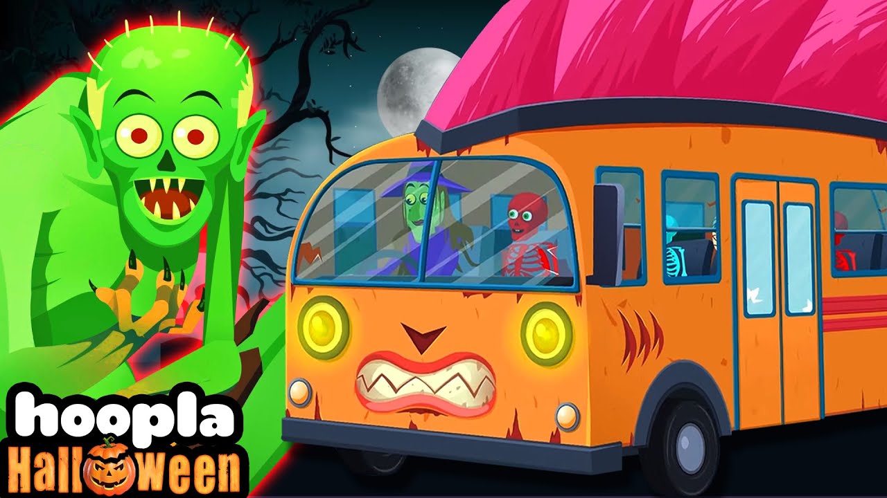 Scary Ride on Wheels Of The Bus | Funny Halloween Children Songs ...