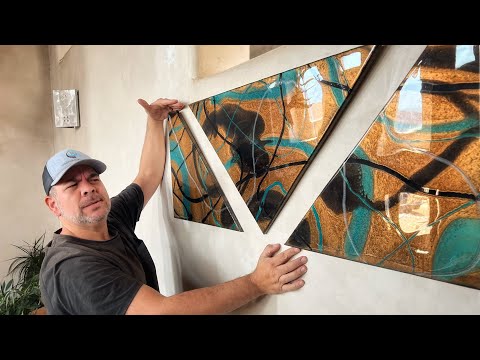 HOW WE MADE THIS MODERN WALL ART WITH EPOXY RESIN