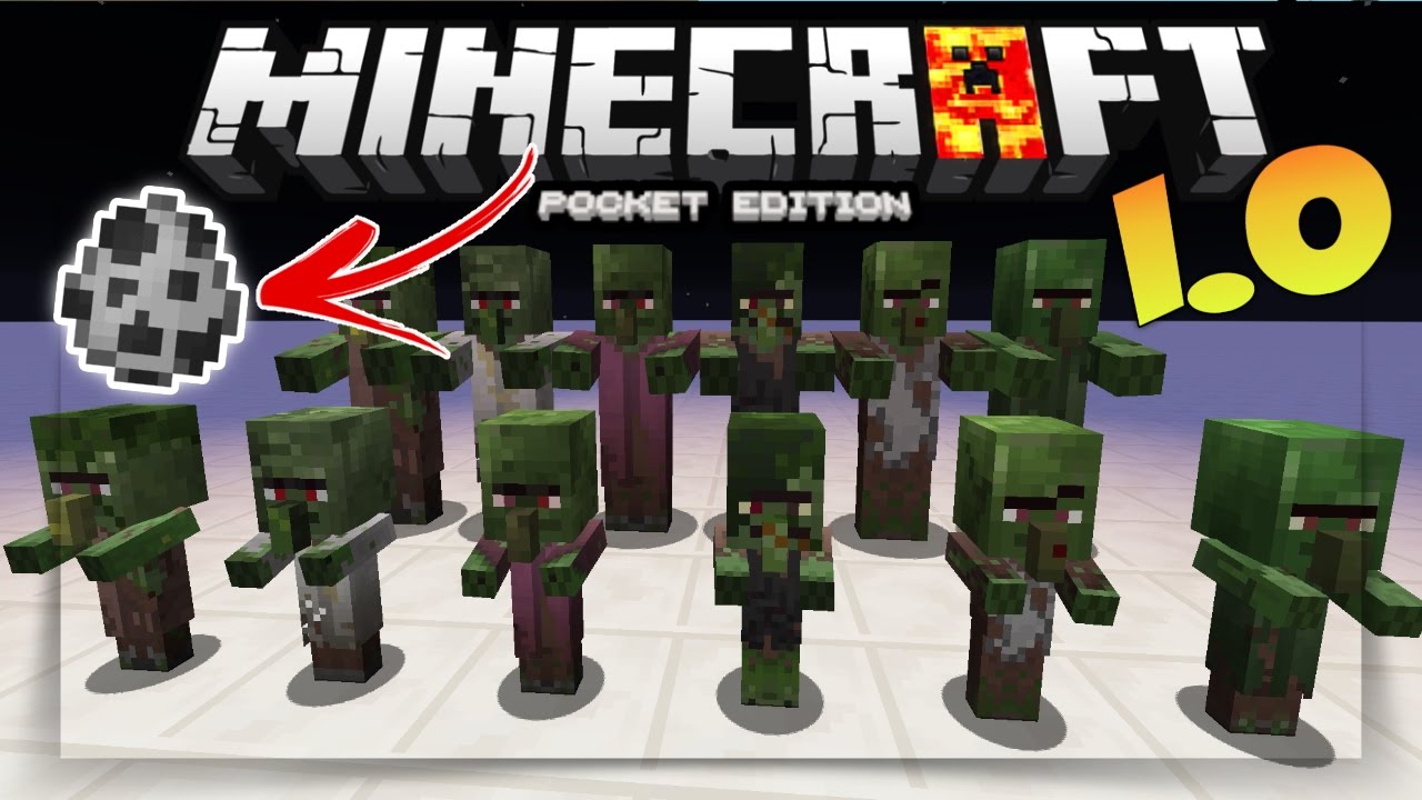 MINERCAFT PE 1.1.0 ZOMBIE VILLAGER SPAWN EGG - HOW TO GET ...