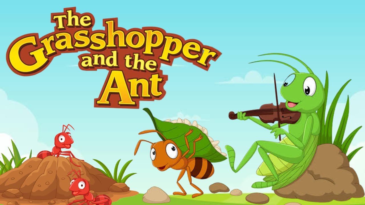 The Ant & The Grasshopper - Bedtime Stories | English Cartoon for Kids ...