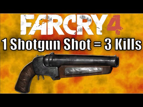 Far Cry 4: 1 Shotgun Shot = 3 Kills - YouTube