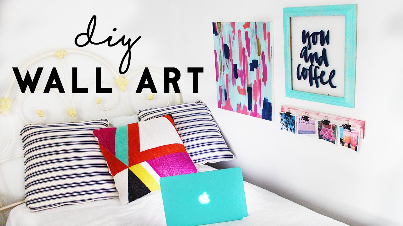 DIY Wall Art | Budget Room Decor For Dorm Rooms - YouTube