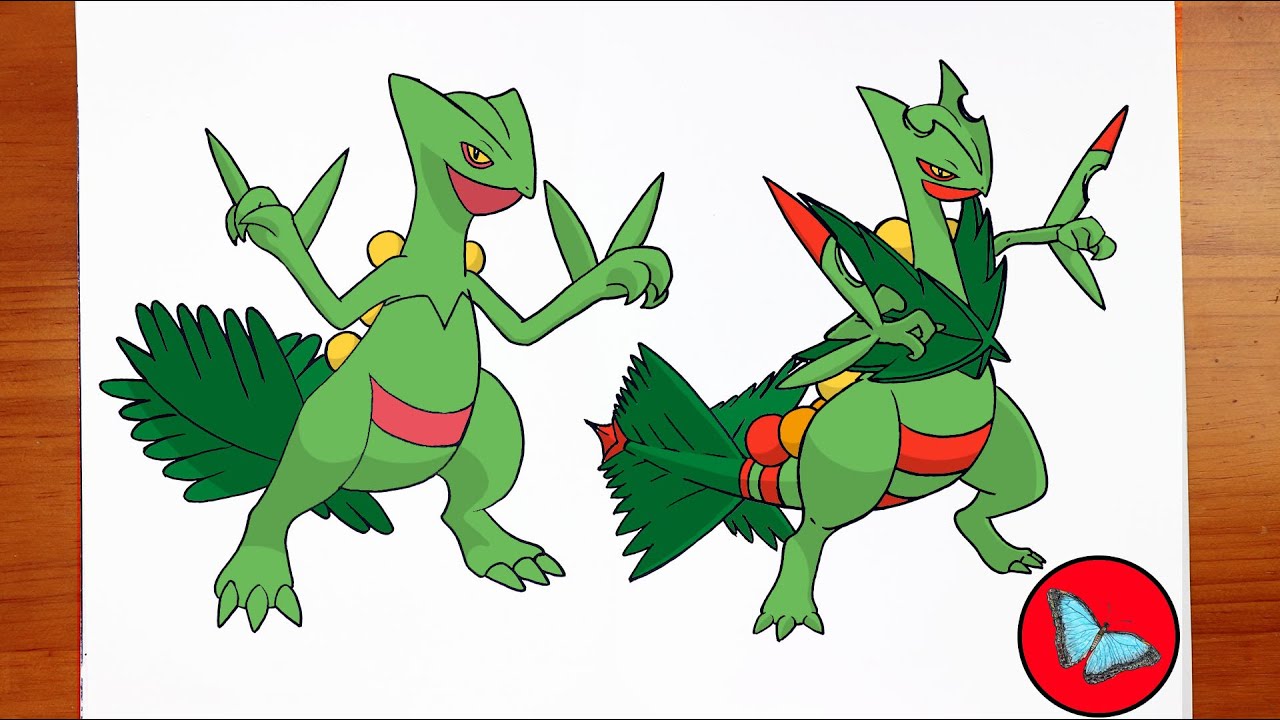 How To Draw Mega Sceptile