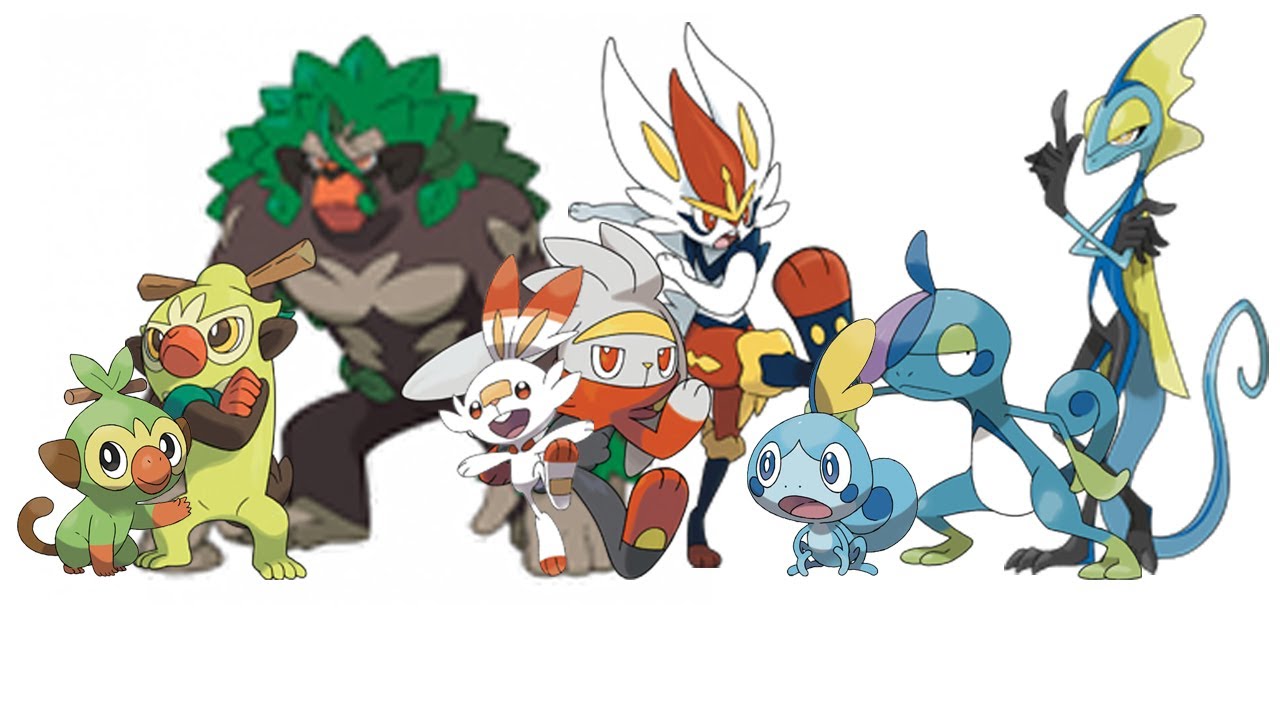 Pokemon Sword Starters Evolution Chart