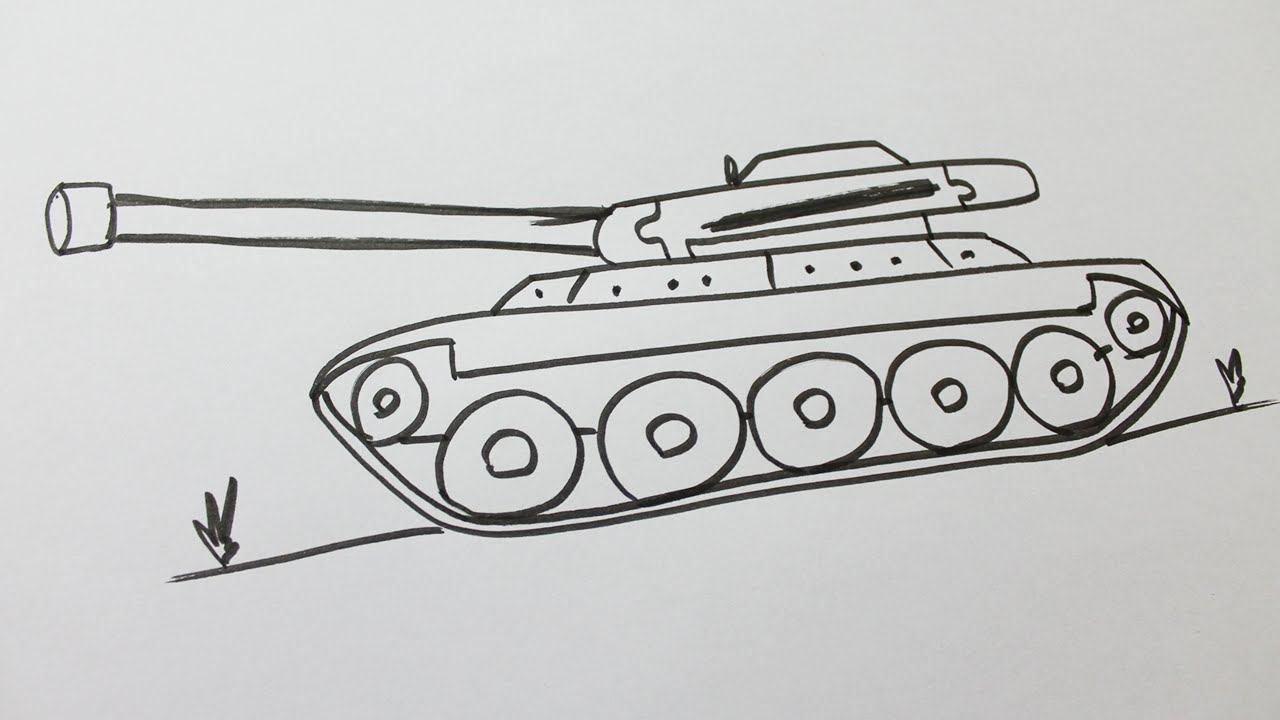 Comment dessiner un tank - YouTube