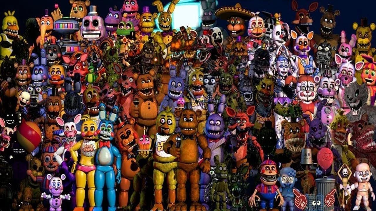 FNAF 5 все АНИМАТРОНИКИ