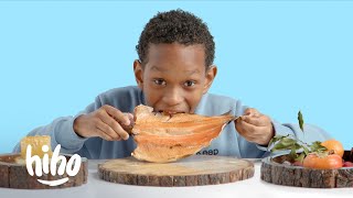 Kids Try Cavemen Food | HiHo Kids