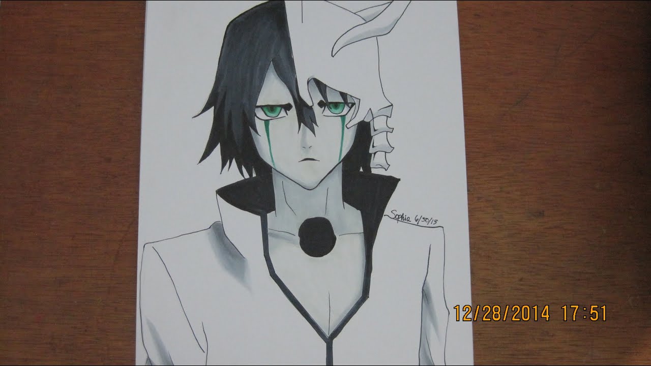 Bleach- Drawing and Coloring Ulquiorra Schiffer - YouTube