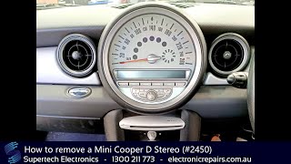 How to remove a Mini Cooper D Stereo (#2450) - YouTube