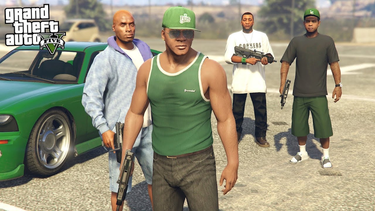 GTA 5 GANG LIFE MOD #9 - LAMAR AND FRANKLIN PROTECT FAMILIES!! (GTA 5 ...