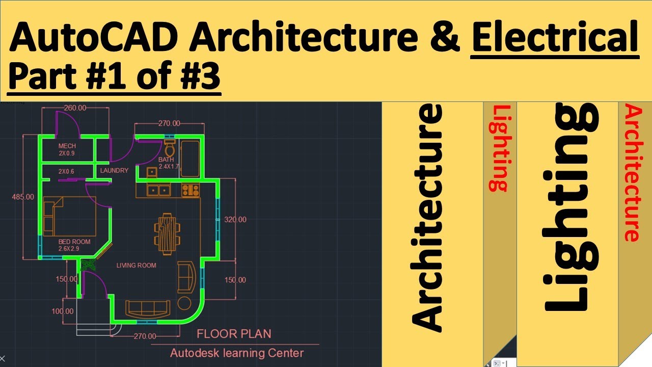 AutoCAD Floor Plan for beginner 2019 Part 1 of 3 - YouTube