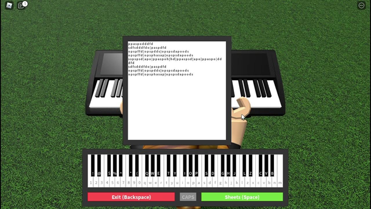 otro video de rickroll pero en roblox (Piano Keyboard v1.1) - YouTube