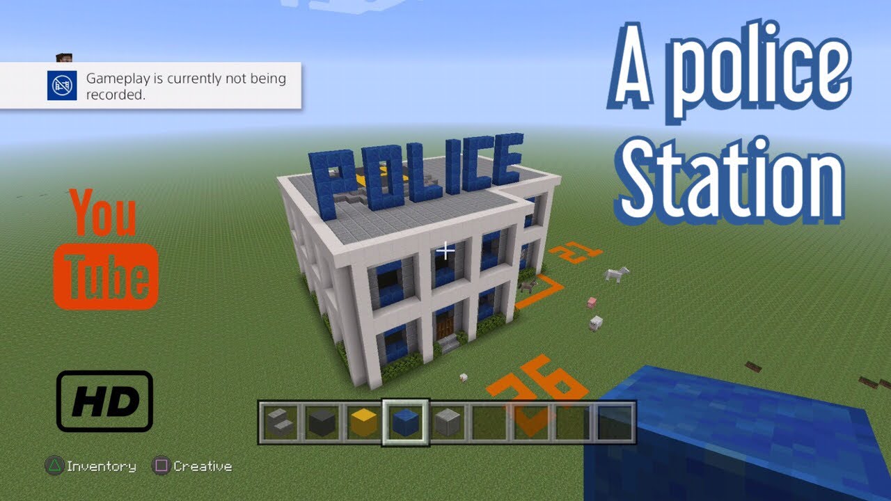 How to build a police station minecraft (tutorial) #1 - YouTube