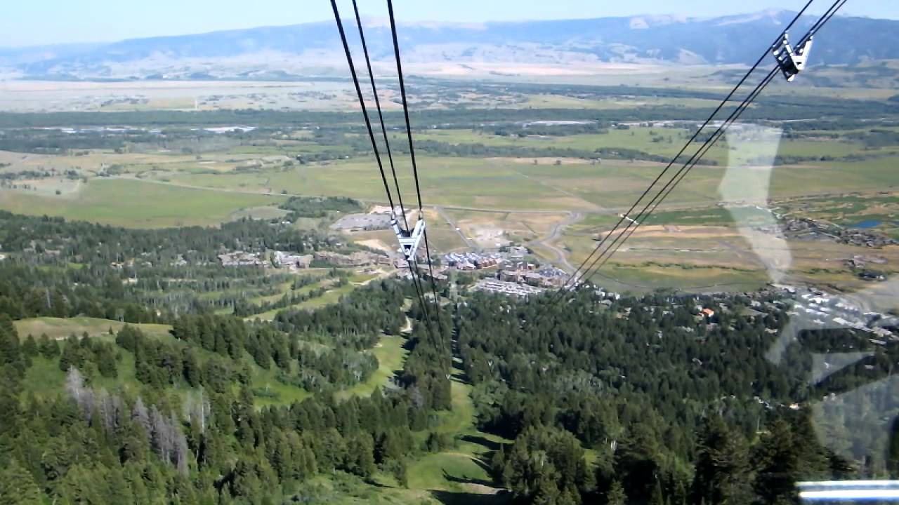 Jackson Hole from Rendezvous Mountain Gondola, WY - YouTube